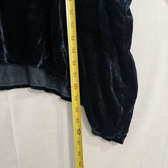 PETE&GRETA Johnny Was Teal Tie Dye Velvet Boho Tunic OVERSIZED 36" Chest Sz. S - Picture 10 of 11